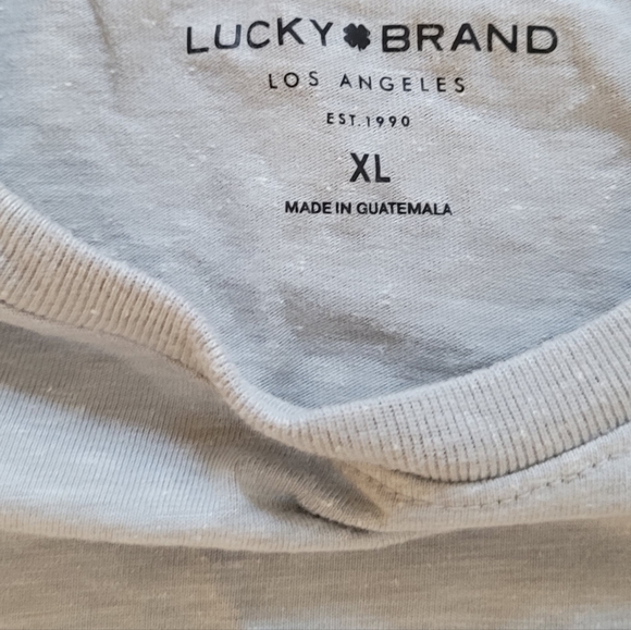 Lucky Brand T-shirt,XL Mens, light gray - Picture 2 of 3